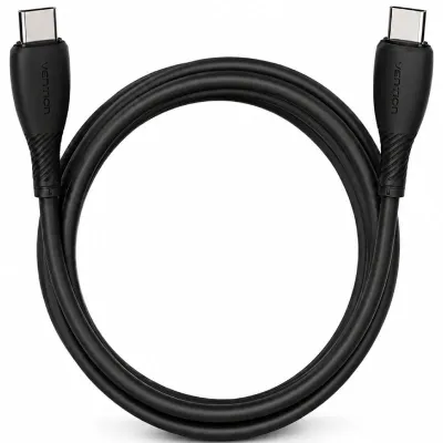 Cable USB 2.0 Tipo-C Vention TRVBH/ USB Tipo-C Macho - USB Tipo-C Macho/ Hasta 60W/ 480Mbps/ 2m/ Negro
