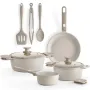 Pack Batería de Cocina Monix Denmark/ Cazo Ø16cm/ Sarten Ø24cm/ Cacerolas Ø20 - 24cm/ Aluminio Fundido/ Apta para Inducción