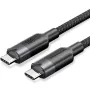 Cable USB 3.2 Tipo-C 5A Vention TRGBD/ USB Tipo-C Macho - USB Tipo-C Macho/ Hasta 100W/ 10Gbps/ 50cm/ Negro