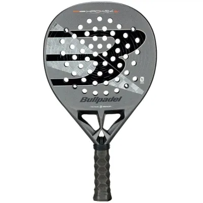 Pala de Pádel Bullpadel Hack 04 Hybrid 2026 (Paquito Navarro)/ Negra y Gris