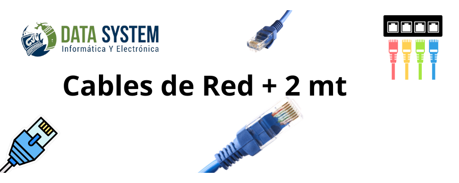 Cables de Red + 2 mt alta velocidad - Ethernet - datos